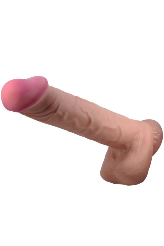 PRETTY LOVE - DILDO REALISTICO SLIDING SKIN SERIES CON VENTOSA SCORREVOLE DELLA PELLE MARRONE 26 CM