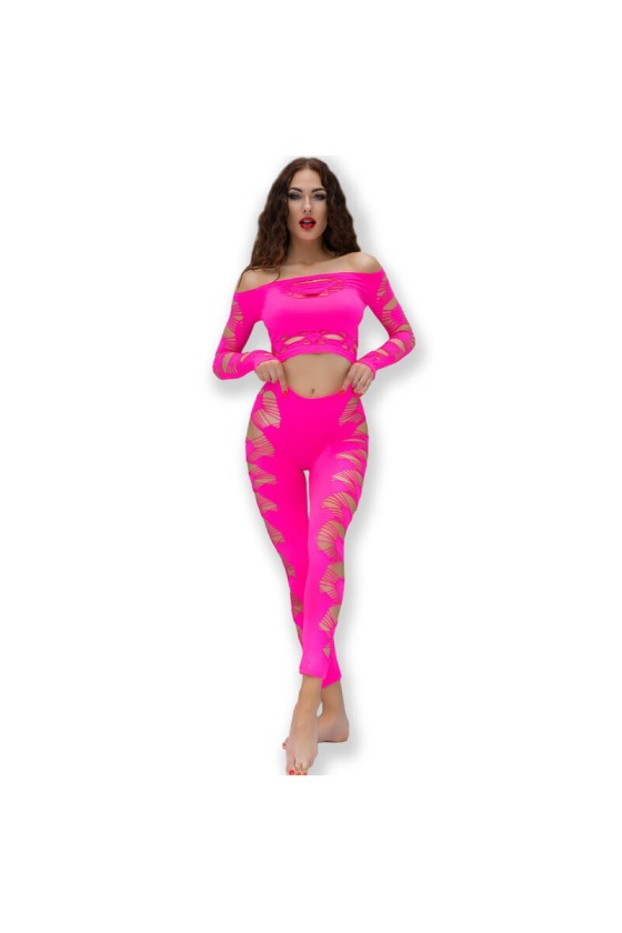 CHILIROSE - CR 4632 TOP E PANTALONE FUCSIA S/L