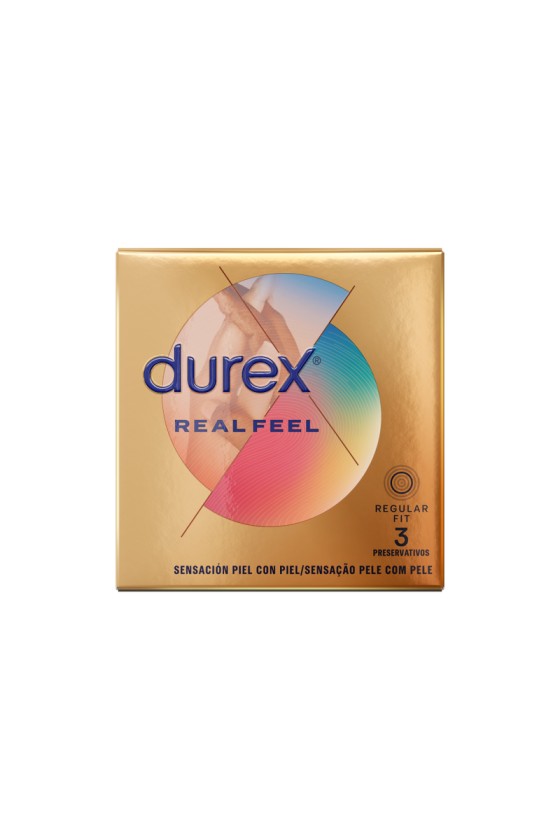 DUREX - CONDONES REAL FEEL 3 UNIDADES