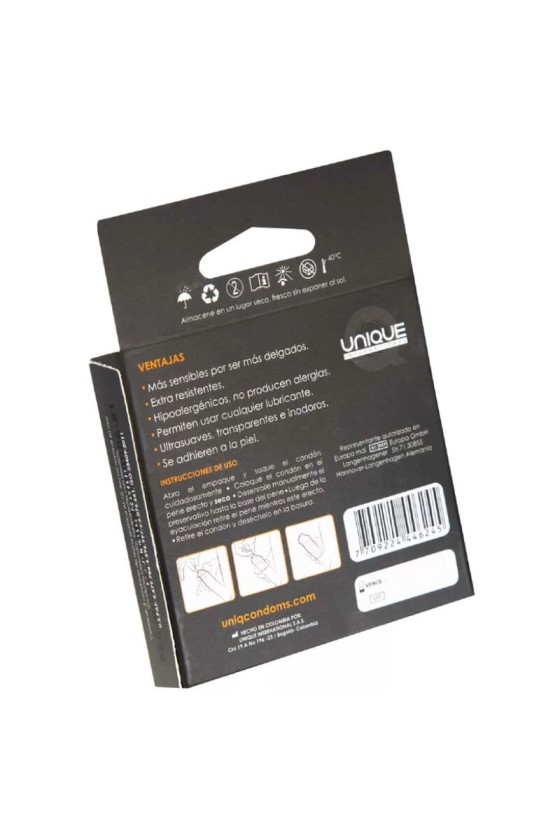 UNIQ - CLASSIC LATEX FREE CONDOMS 3 UNITS