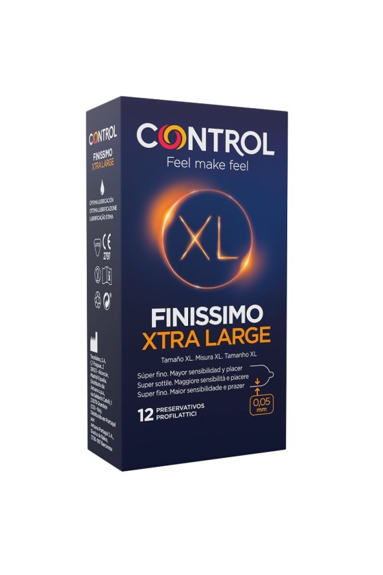 CONTROL - PRÉSERVATIFS FINISSIMO XL 12 UNITÉS