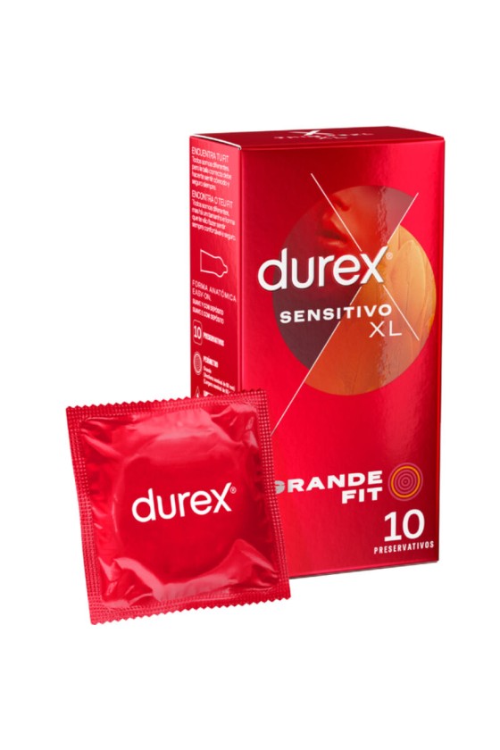 DUREX - CONDONES SENSITIVE XL 10 UNIDADES