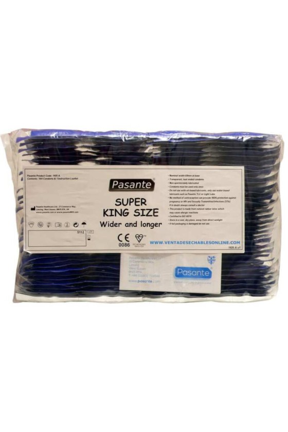 PASANTE - CONDOMS SIZE SUPER KING BAG 144 UNITS