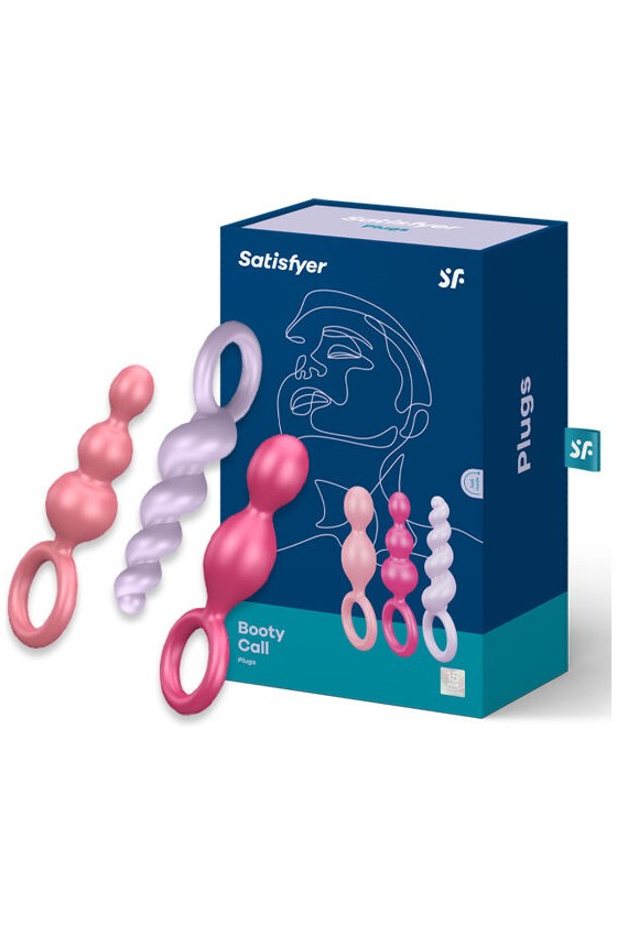 Satisfyer - 肛门塞套装 3 件三色