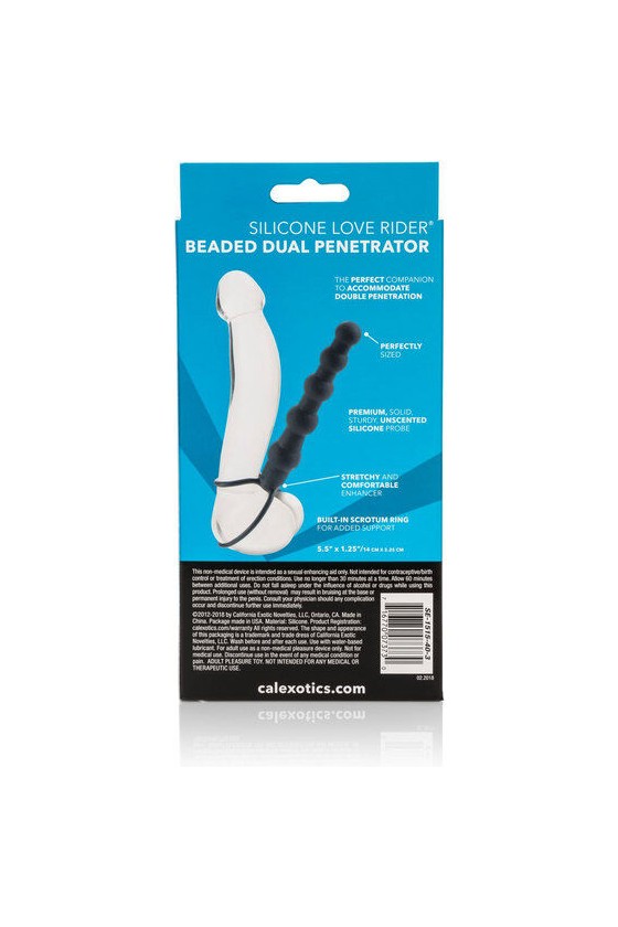 CALIFORNIA EXOTICS - BEADED DUAL PENETRATOR BLACK