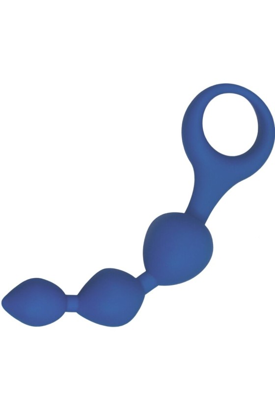 ALIVE - TRIBALL BLUE SILICONE ANAL BALLS 15 CM