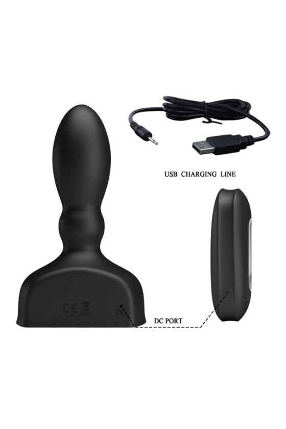 MR PLAY - BLACK INFLATABLE ANAL PLUG REMOTE CONTROL