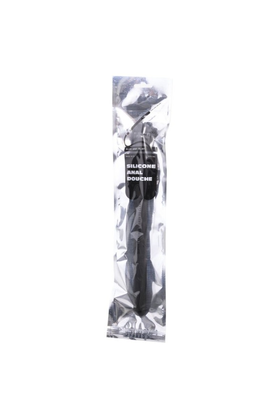 ALL BLACK - DOUCHE ANAL RÉTRACTABLE SILICONE 27 CM