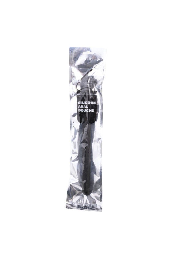 ALL BLACK - DUSCHE ANAL KLAPPBARES SILIKON 27 CM