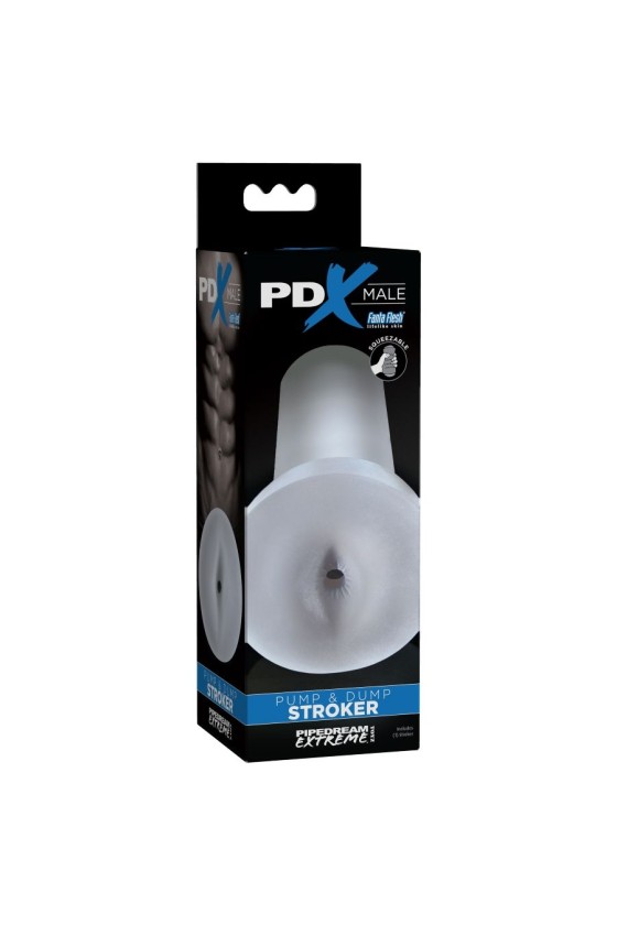 PDX MALE - POMPA E STROKER DUMP - TRASPARENTE