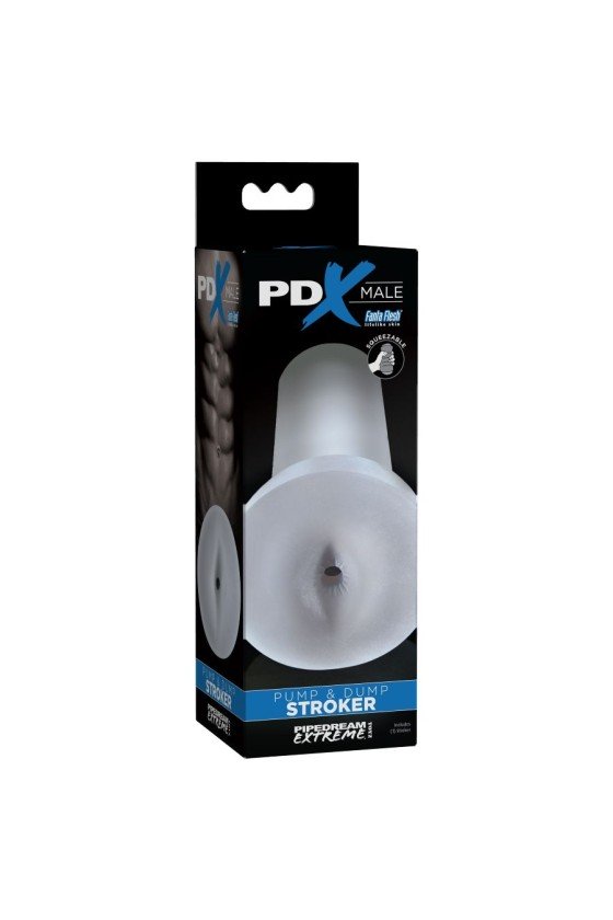 PDX MALE - POUSSOIR POMPE ET DUMP - TRANSPARENT