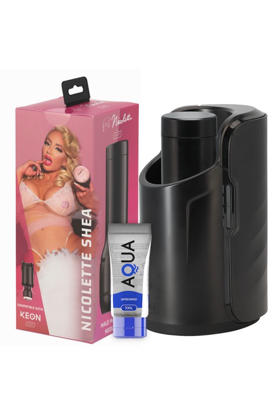 KIIROO - KEON + FEEL NICOLETTE SHEA STROKER + LUBRIFIANT DE QUALITÉ AQUA 50 ML