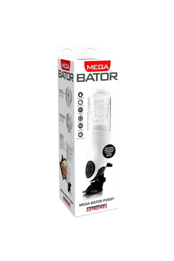 EXTREME TOYZ - PDX MEGA BATOR USB MASTURBADOR MASCULINO VAGINA BLANCO