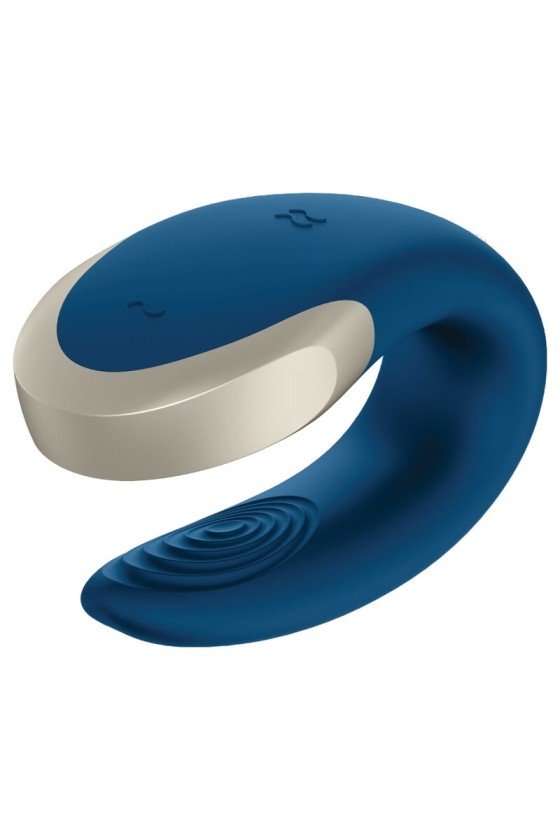 SATISFYER - DOUBLE LOVE LUXURY PARTNER VIBRATOR BLAU