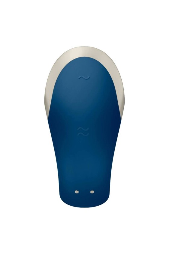 SATISFYER - VIBRATEUR DOUBLE LOVE LUXURY PARTNER BLEU