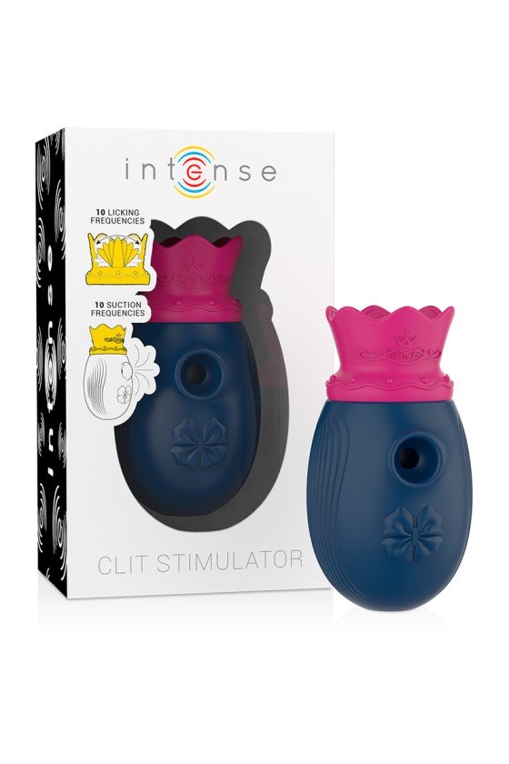 INTENSE - CLIT STIMULATOR 10 LECK- UND SAUGFREQUENZEN - BLAU