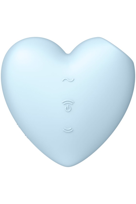 SATISFYER CUTIE HEART AIR PULSE STIMULATOR  VIBRATOR - BLUE