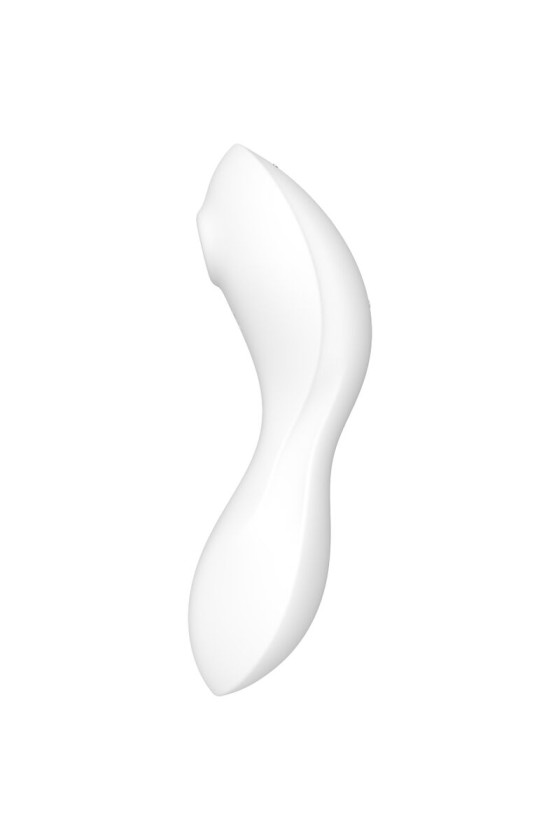 APP VIBRATORE STIMOLATORE SATISFYER CURVY TRINITY 5 AIR PULSE - BIANCO