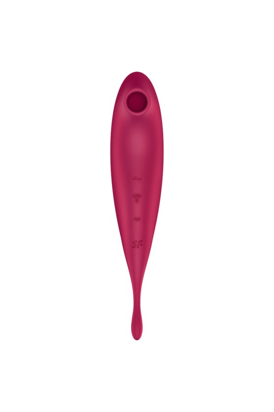 APLICATIVO VIBRADOR ESTIMULADOR DE PULSO DE AR ​​SATISFYER TWIRLING PRO+ - VERDE