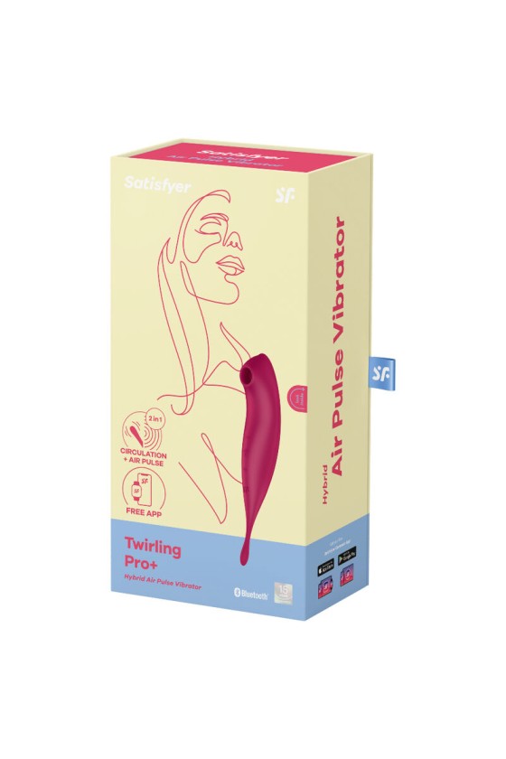 APLICATIVO VIBRADOR ESTIMULADOR DE PULSO DE AR ​​SATISFYER TWIRLING PRO+ - VERDE