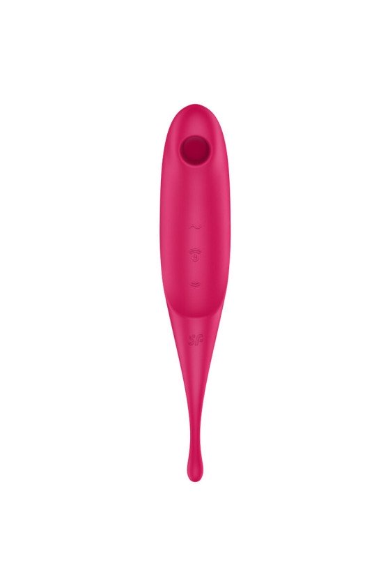 SATISFYER - VIBRADOR ESTIMULADOR DE PULSO DE AIRE TWIRLING PRO ROJO