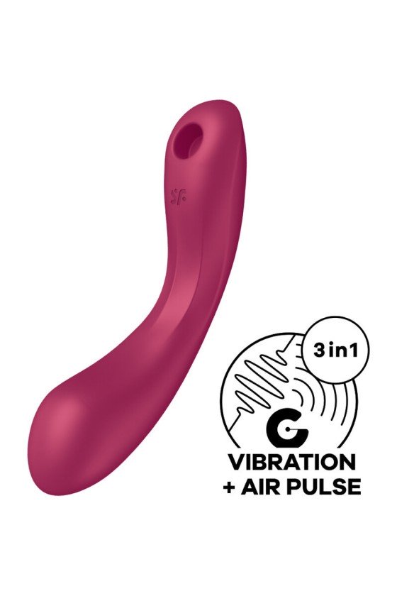 SATISFYER - CURVE TRINITY 1 AIR PULSE VIBRATION VERMELHO