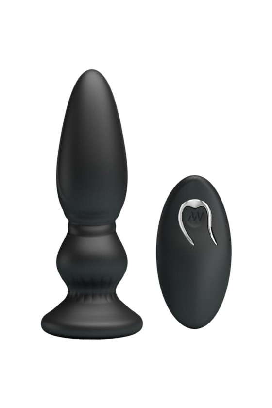 MR PLAY - LEISTUNGSSTARKER VIBRATOR MIT FERNBEDIENUNG, ANALSTECKER, SCHWARZ