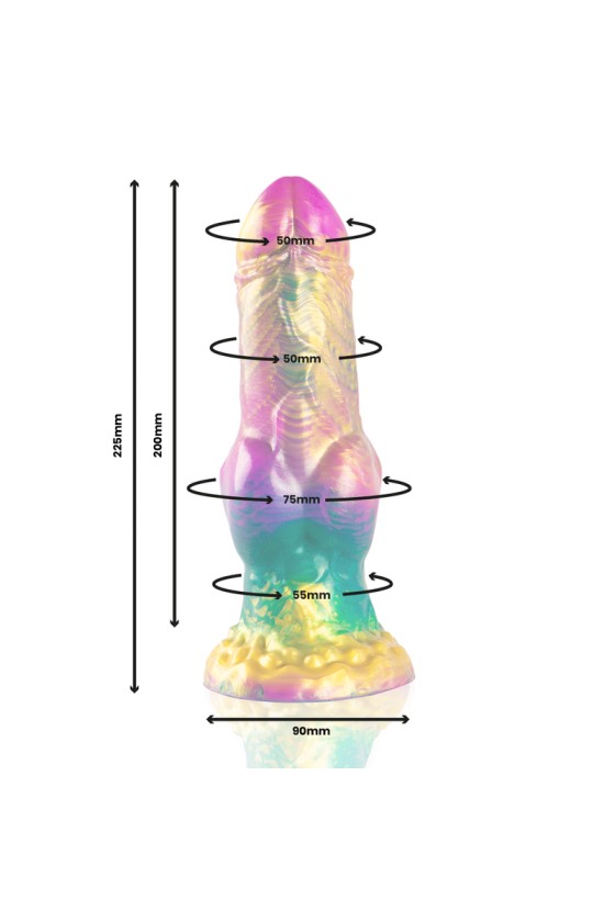 EPIC - DILDO IRIS CON TESTICOLI ARCOBALENO DI PIACERE