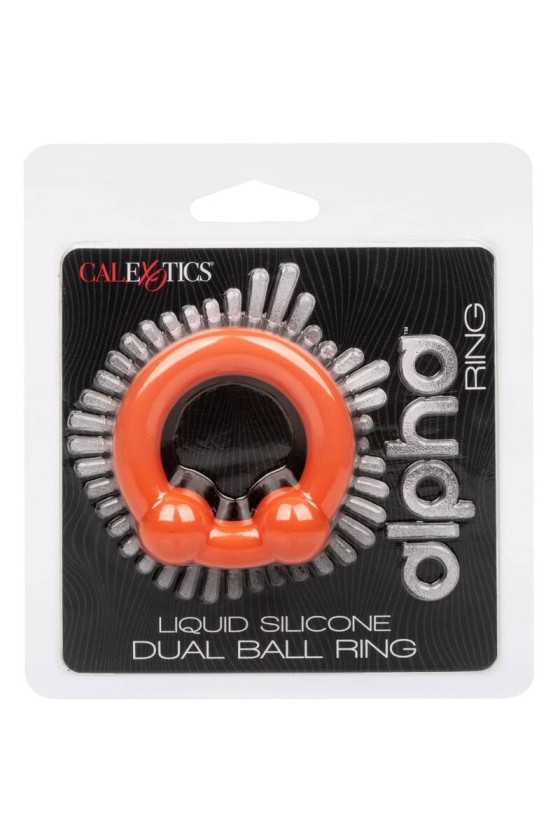 CALIFORNIA EXOTICS - ALPHA ANELLO DUAL BALL ARANCIONE