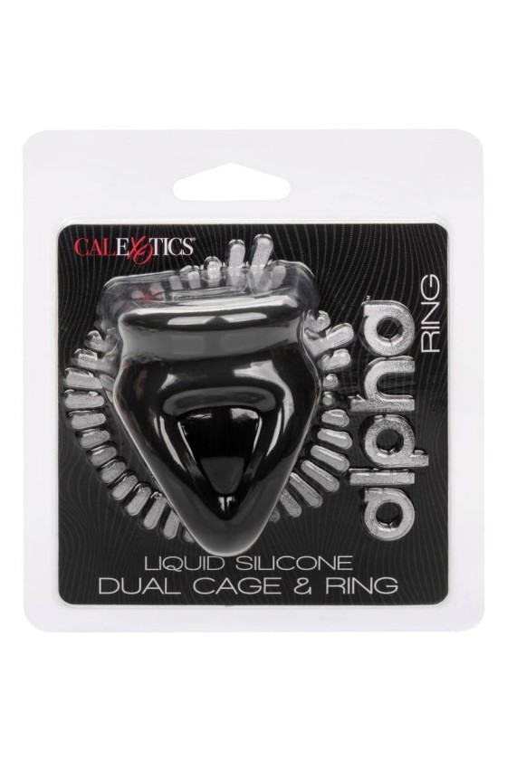 CALIFORNIA EXOTICS - ALPHA ANELLO DUAL CAGE NERO