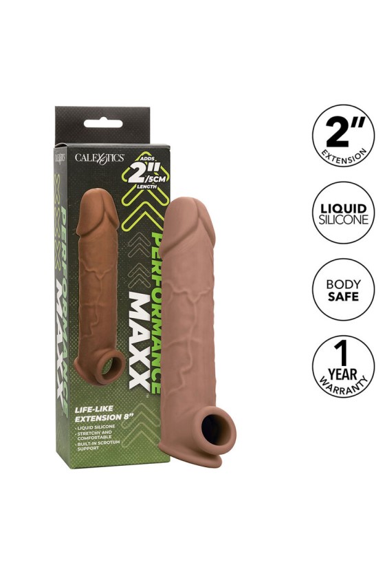 CALIFORNIA EXOTICS - PERFORMANCE MAXX LIFE-LIKE EXTENSION 8 BROWN SKIN