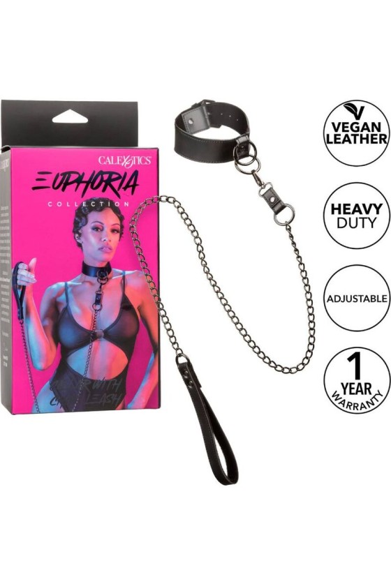 CALIFORNIA EXOTICS - EUPHORIA COLLAR WITH CHAIN LEASH