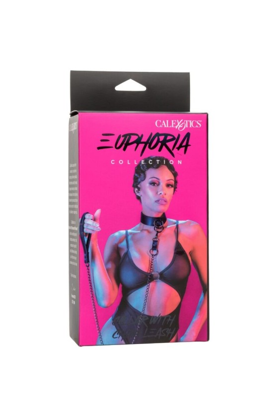 CALIFORNIA EXOTICS - EUPHORIA COLLAR WITH CHAIN LEASH