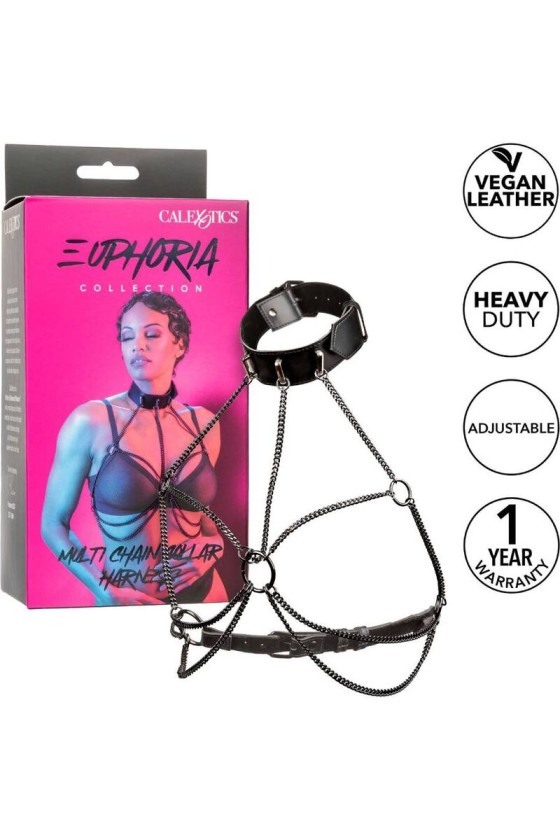 CALIFORNIA EXOTICS - EUPHORIA MULTI CHAIN COLLAR HARNESS