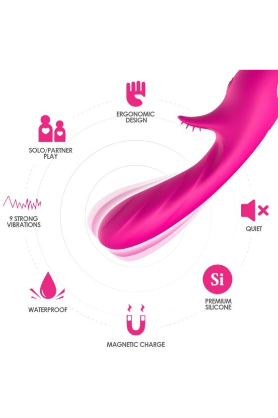 ARMONY - ROMANCE VIBRADOR CON ESTIMULADOR FUCSIA