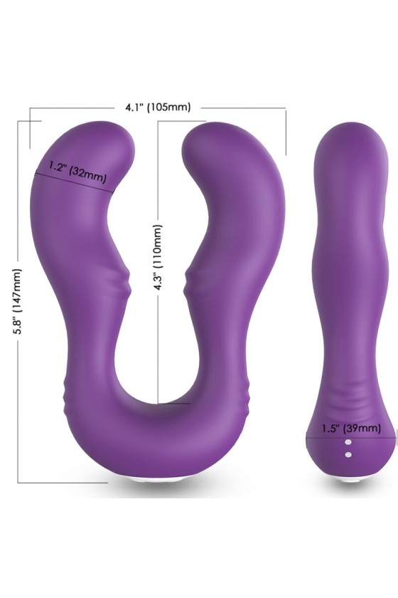 ARMONY - VIBRADOR SERAPH DUPLO CONTROLE REMOTO ROXO