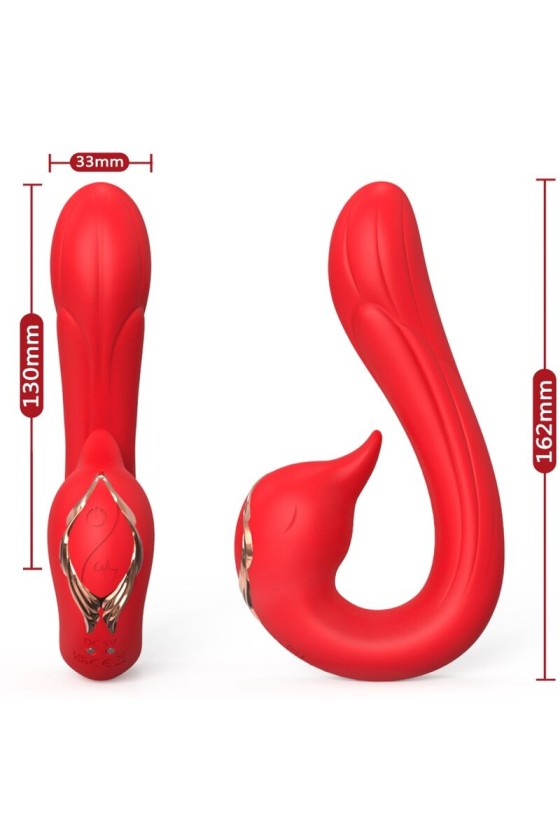 ARMONY - DELFIN VIBRATOR MULTIPOSITION  HEAT EFFECT RED