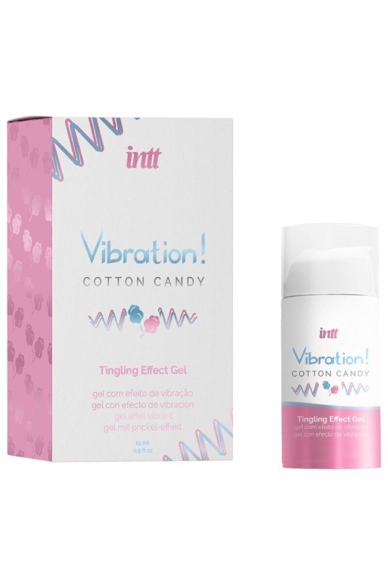 INTT - GEL VIBRADOR LÍQUIDO ALGODÓN DE AZÚCAR ESTIMULANTE ÍNTIMO POTENTE 15 ML