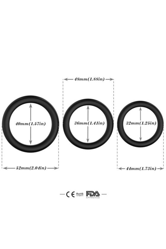 ARMONY - 三重硅胶环 黑色