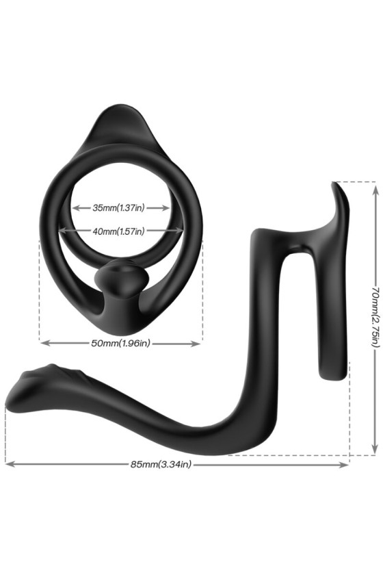 ARMONY - TAIL DOUBLE ANAL RING BLACK