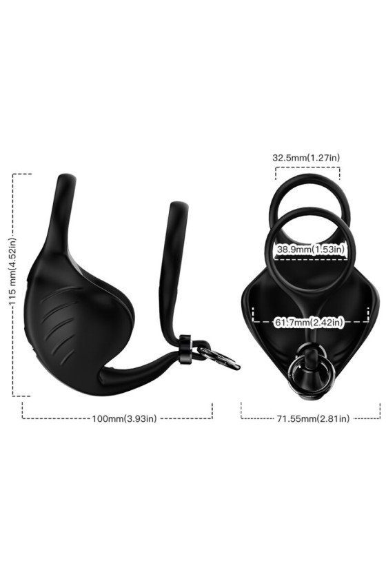 ARMONY - MANTA SCROTUM VIBRATOR RING BLACK