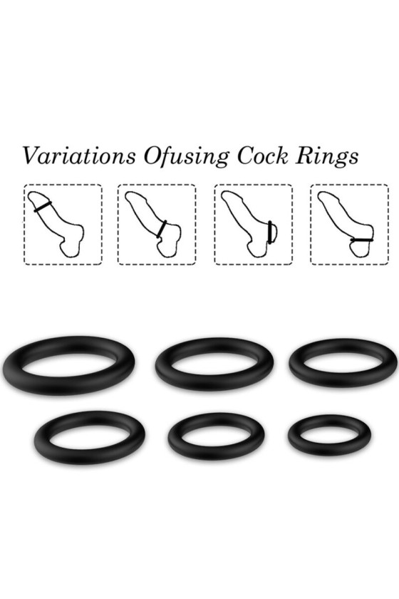 ARMONY - RINGS SILICONE BLACK