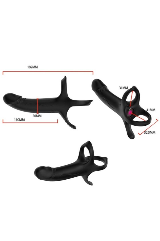 ARMONY - DILDO MIT RING  VIBRATOR FERNBEDIENUNG SCHWARZ