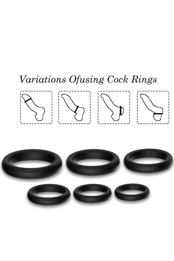 ARMONY - LOCK RINGS SILICONE BLACK