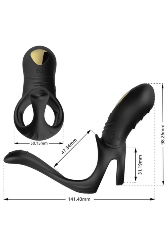 ARMONY - JOY JUMPER ANILLO VIBRADOR PARA PAREJAS PLUG ANAL NEGRO