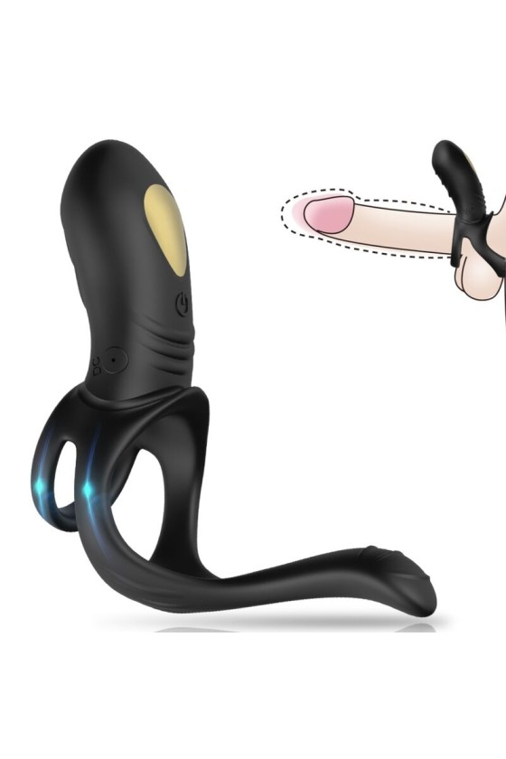 ARMONY - JOY JUMPER RING VIBRADOR PARA PAREJAS PLUG ANAL CONTROL REMOTO NEGRO