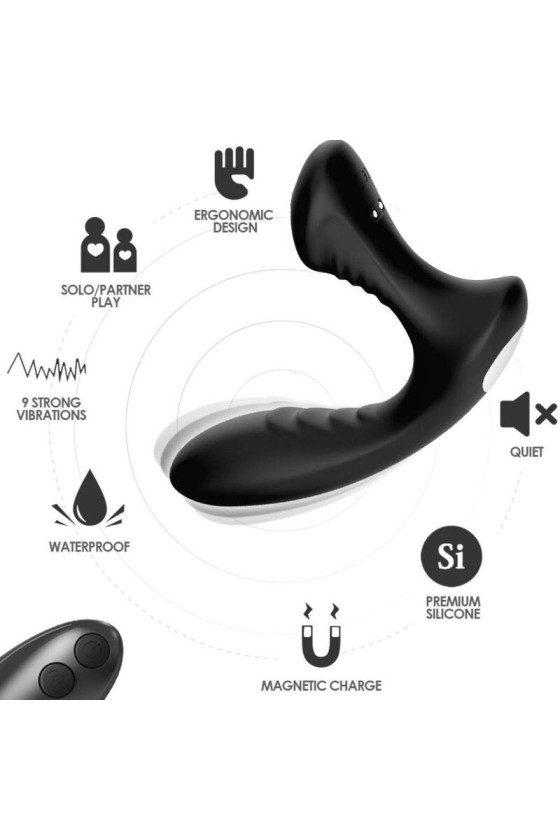 ARMONY - STORM VIBRADOR ANAL PRÓSTATA PLUG CONTROL REMOTO NEGRO