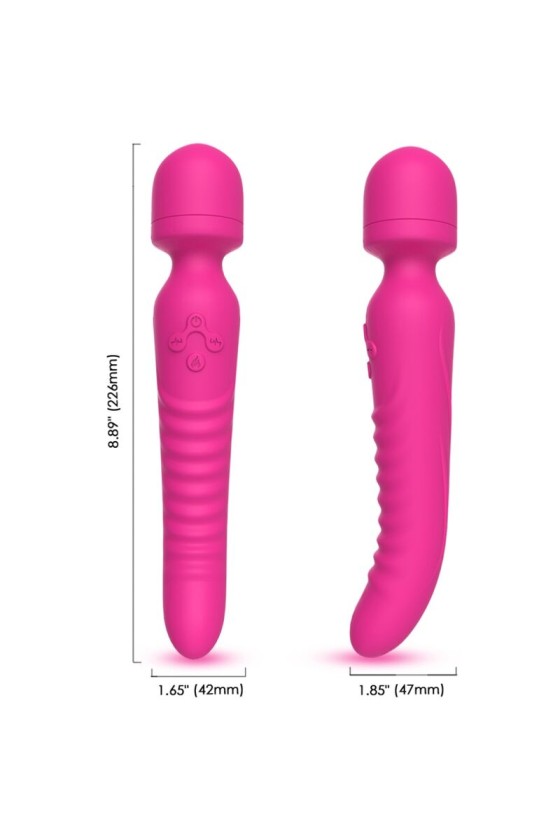 ARMONY - MASSAGER MISSÃO E VIBRADOR EFEITO DE CALOR FÚCSIA