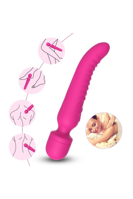 ARMONY - MASSAGER MISSÃO E VIBRADOR EFEITO DE CALOR FÚCSIA