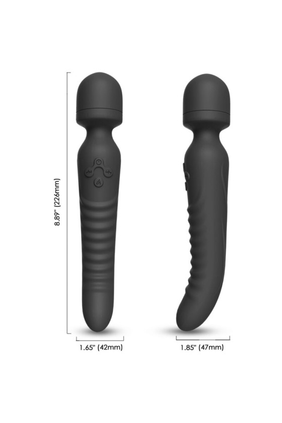 ARMONY - MASSAGGIATORE E VIBRATORE MISSION EFFETTO CALORE NERO